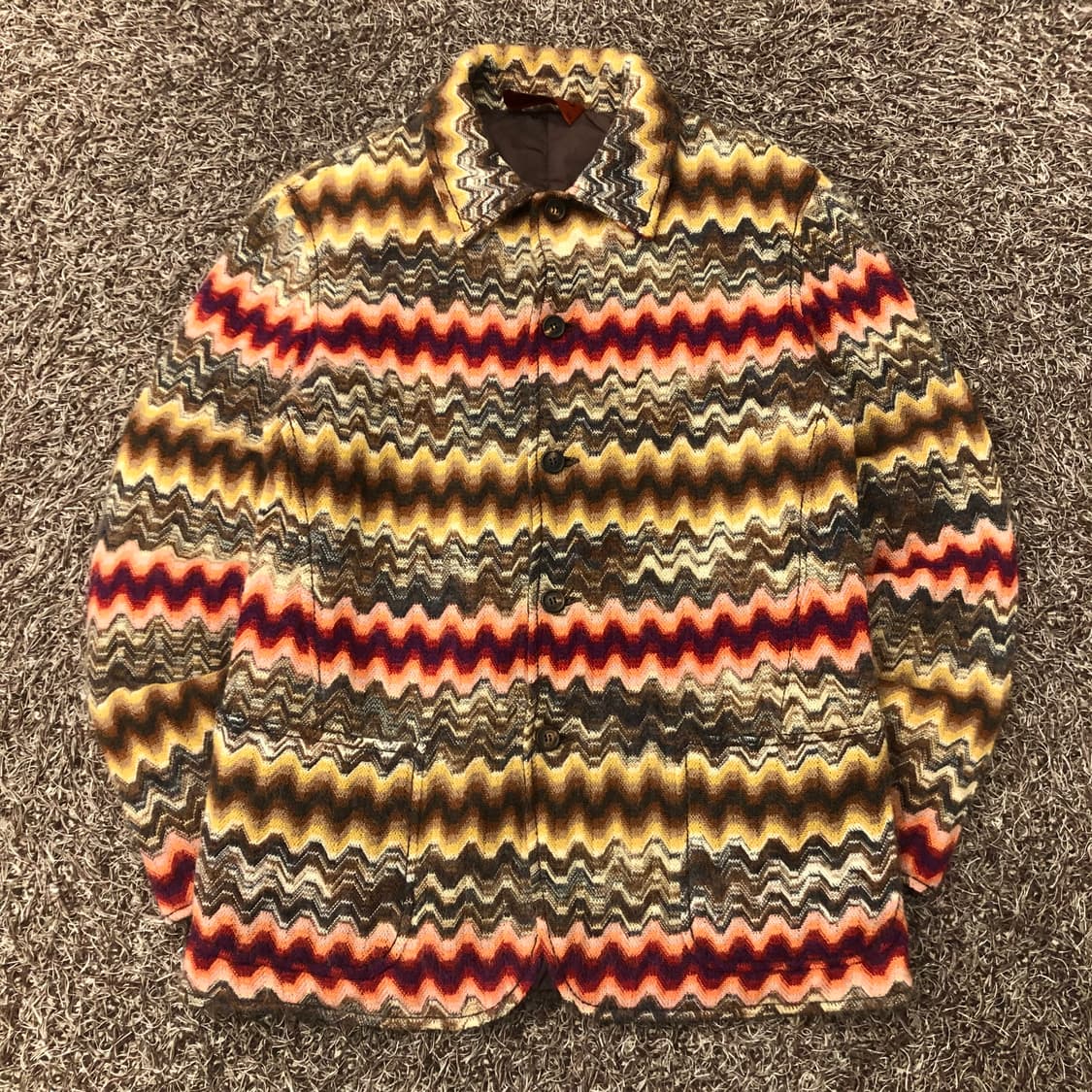 미쏘니 모헤어 멀티컬러 울 패턴 자켓 상품이미지1