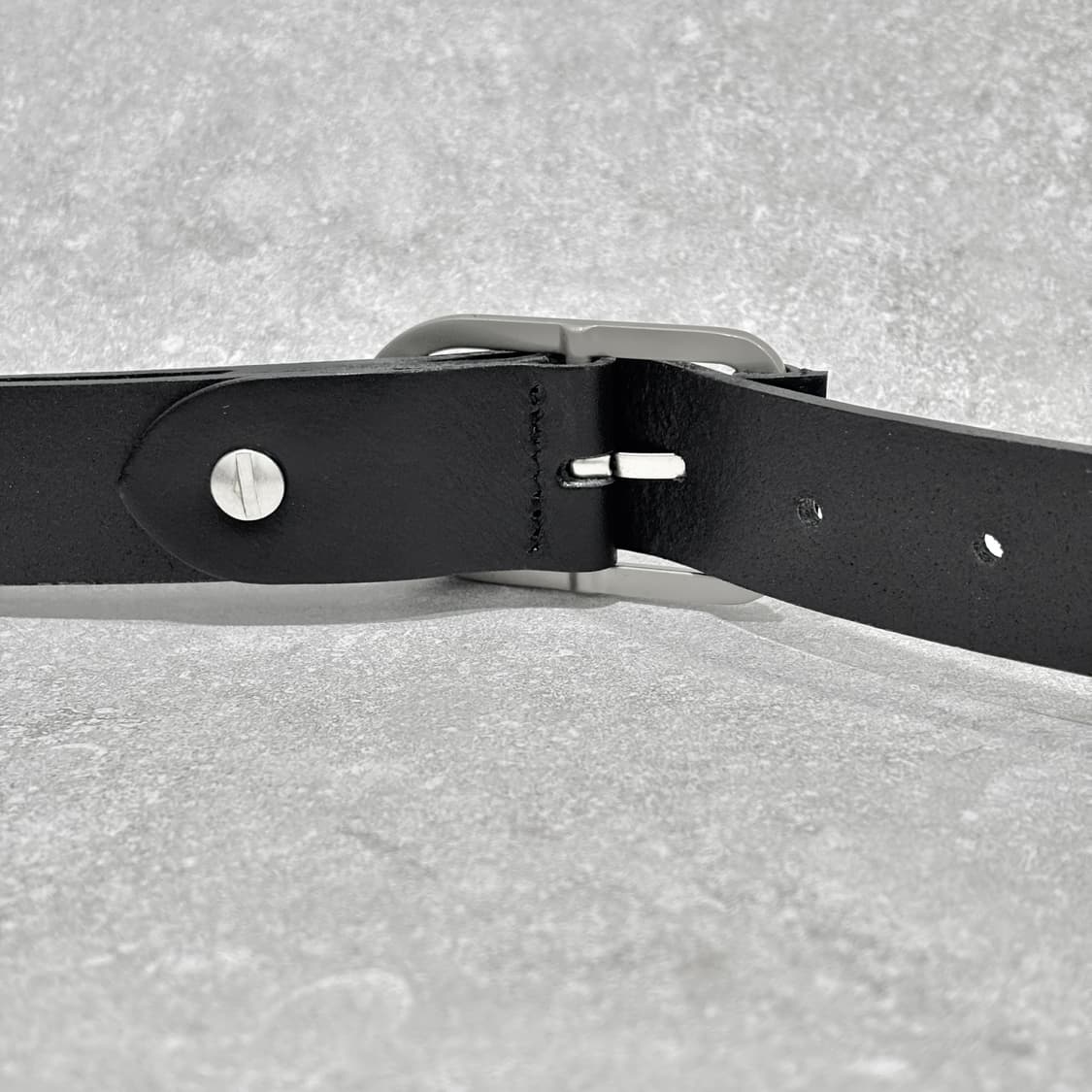 Oribell 로렌 캐주얼 버클 이탈리아 소가죽 웨스턴 벨트 블랙 상품이미지6