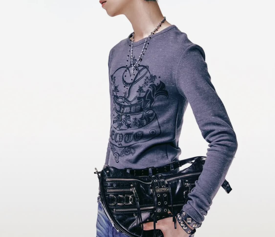 레씨토 lecyto 롱슬리브 티셔츠 Hunter Blade Waffle 상품이미지2