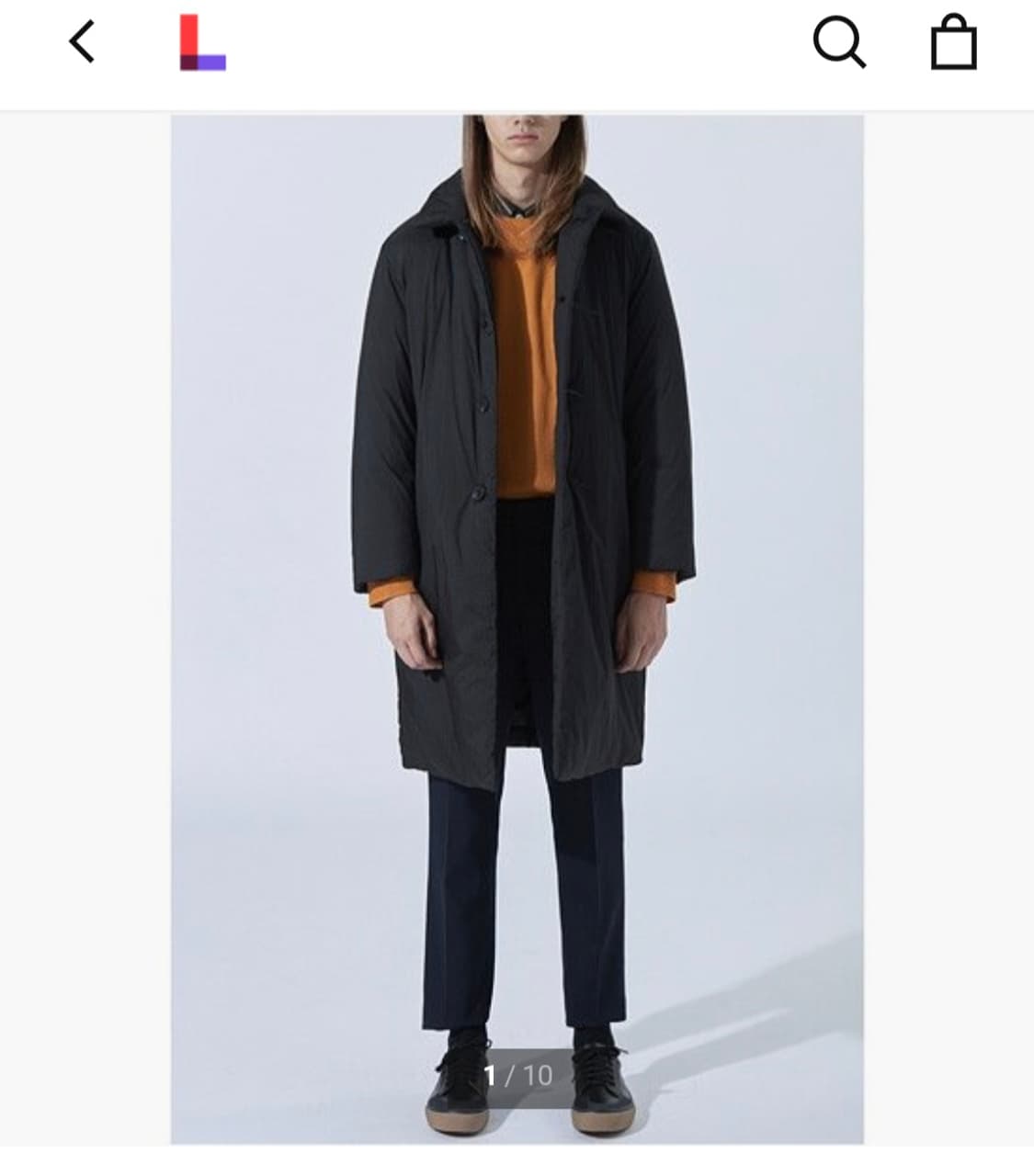 커스텀멜로우 솔리드 구스다운 맥코트 95 패딩코트 상품이미지3