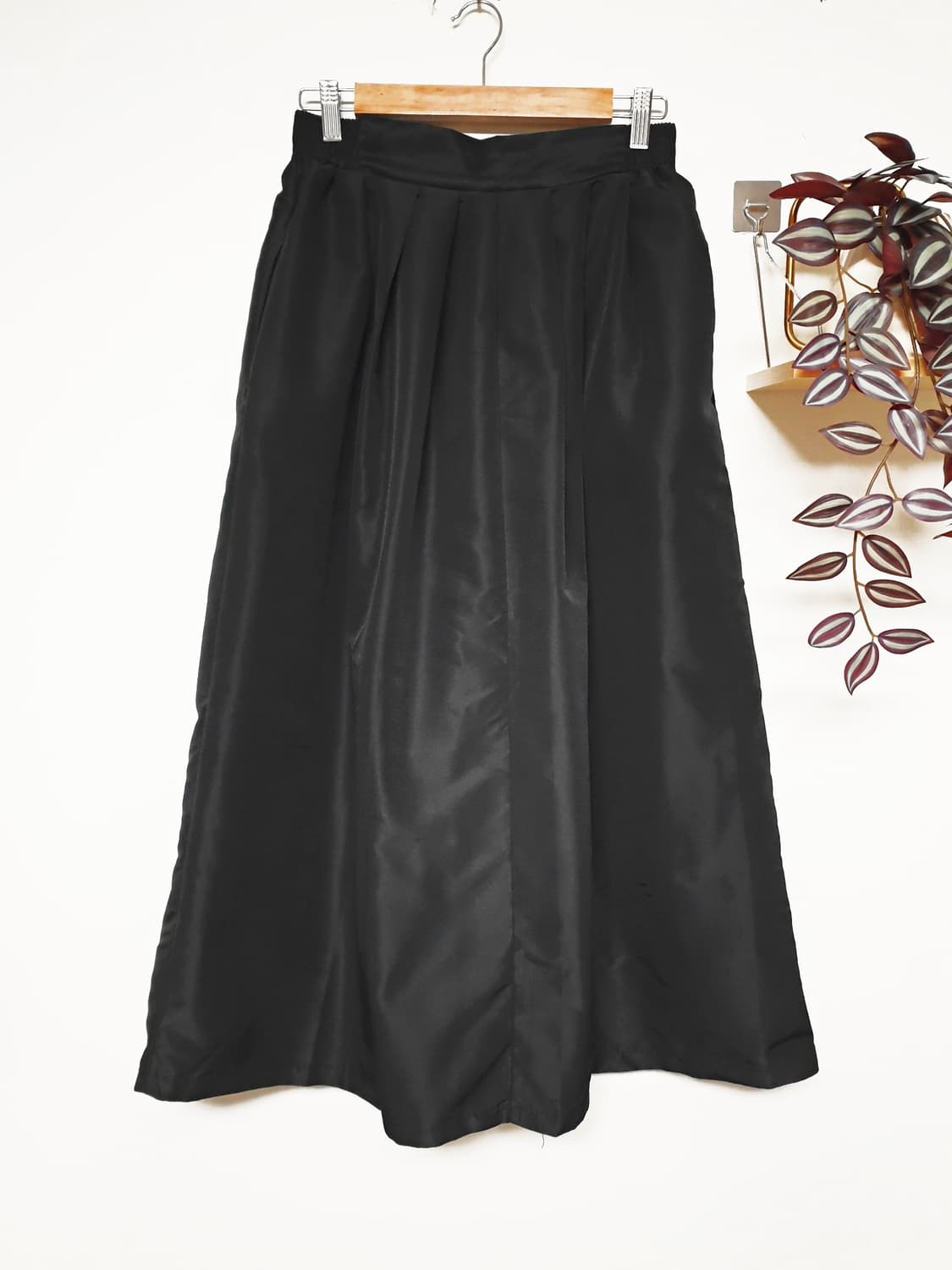 뒷밴딩 롱스커트 55 블랙  상품이미지1