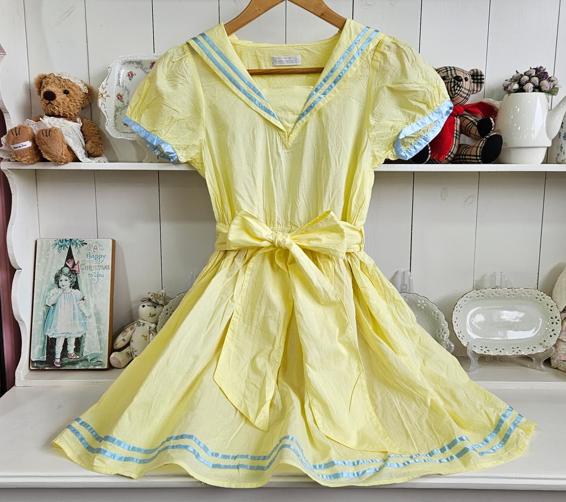 레몬 세일러 리본 원피스 상품이미지1