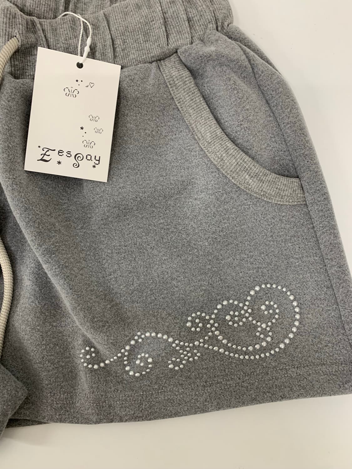 EESSAY PO - MI SHORTS - LIGHT GRAY 상품이미지7