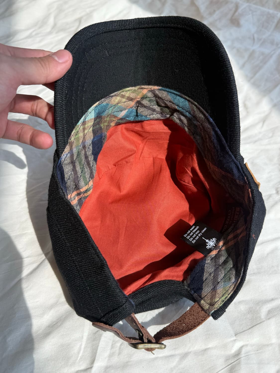 빈티지 블랙 워크캡 가죽 스트랩 캡 상품이미지4