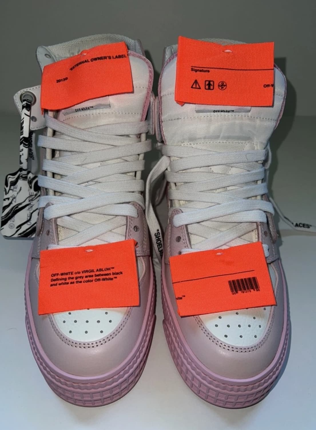 [정품] Off-White™ 아웃 오브 오피스 핑크 하이탑 240 상품이미지3
