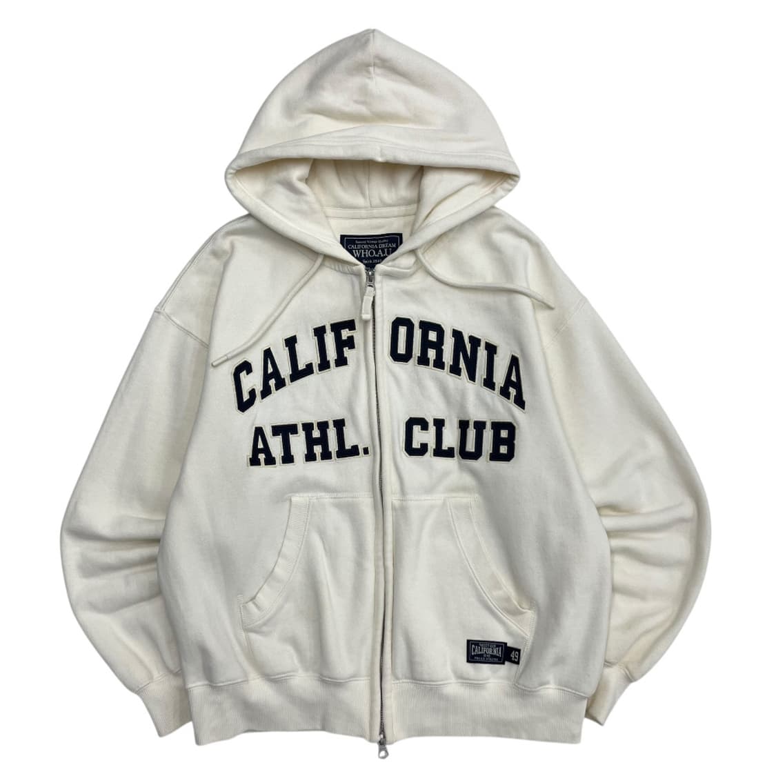 후아유 센터로고 아이보리 후드집업 S 상품이미지2