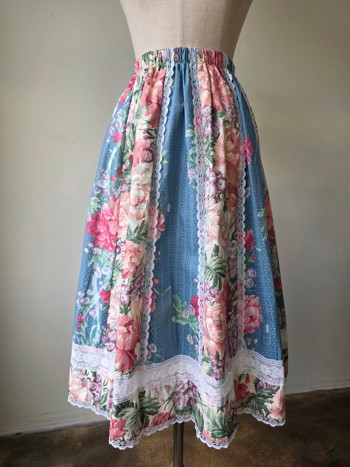 USA 플라워 레이스 스커트 상품이미지1