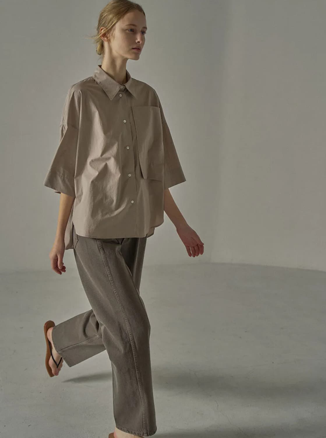 (xs) 파사드패턴 클래식 데님팬츠 롱버전 상품이미지3