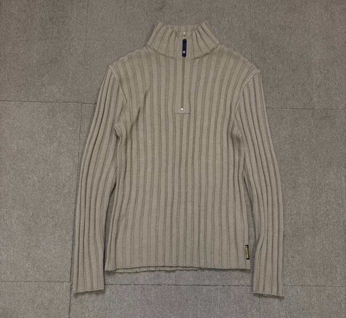 90s ARMANIjeans 알마니 반집업 골지 니트 맨즈 상품이미지1