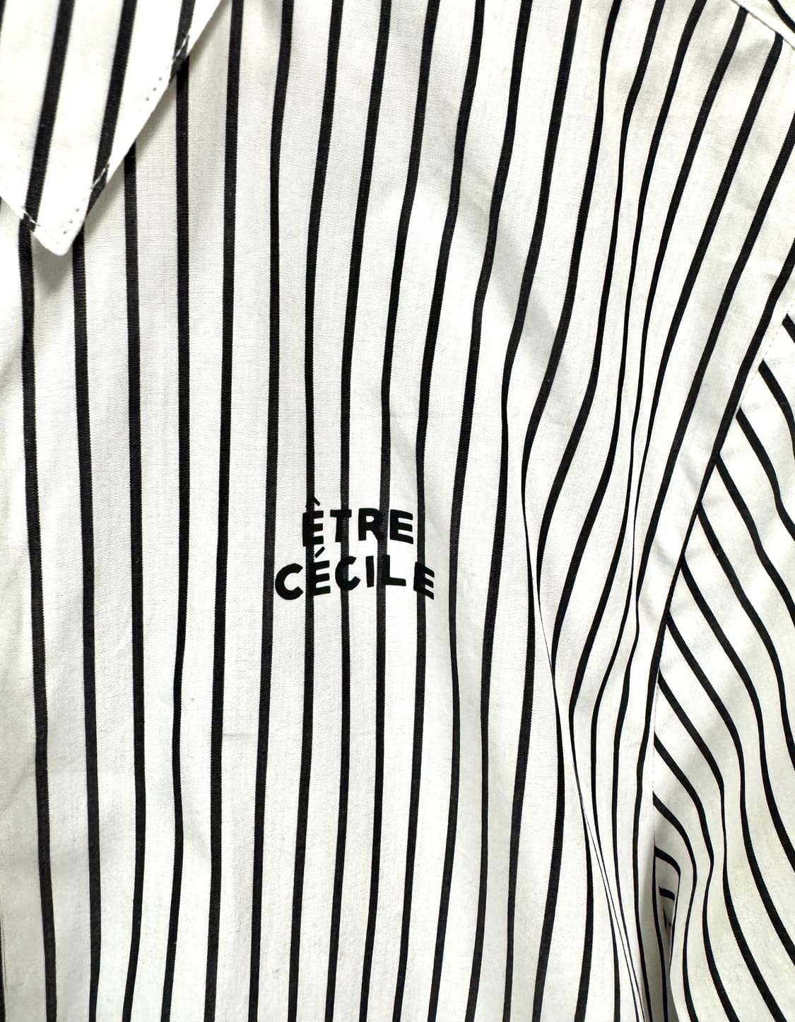  ETRE CECIL 에트르 세실 스트라이브 롤업소매 반팔티셔츠 M 상품이미지3