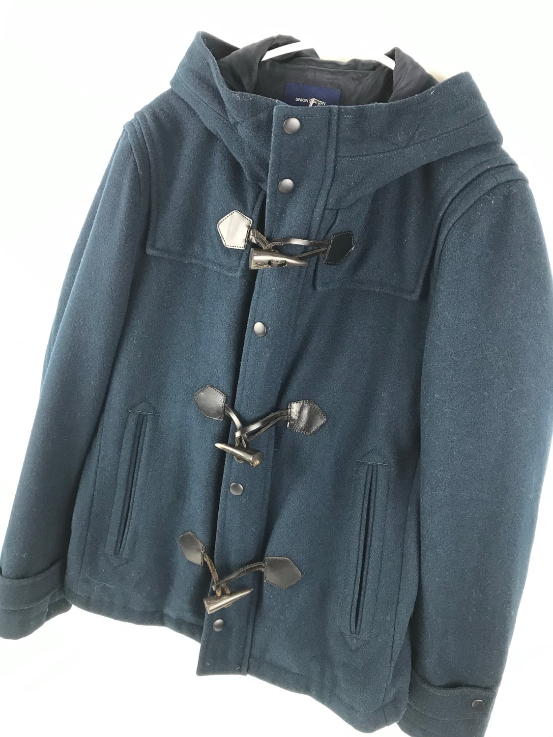 아메카지 떡볶이 하프코트 숏코트 더플코트 자켓 후드 더플자켓 청록색 상품이미지7