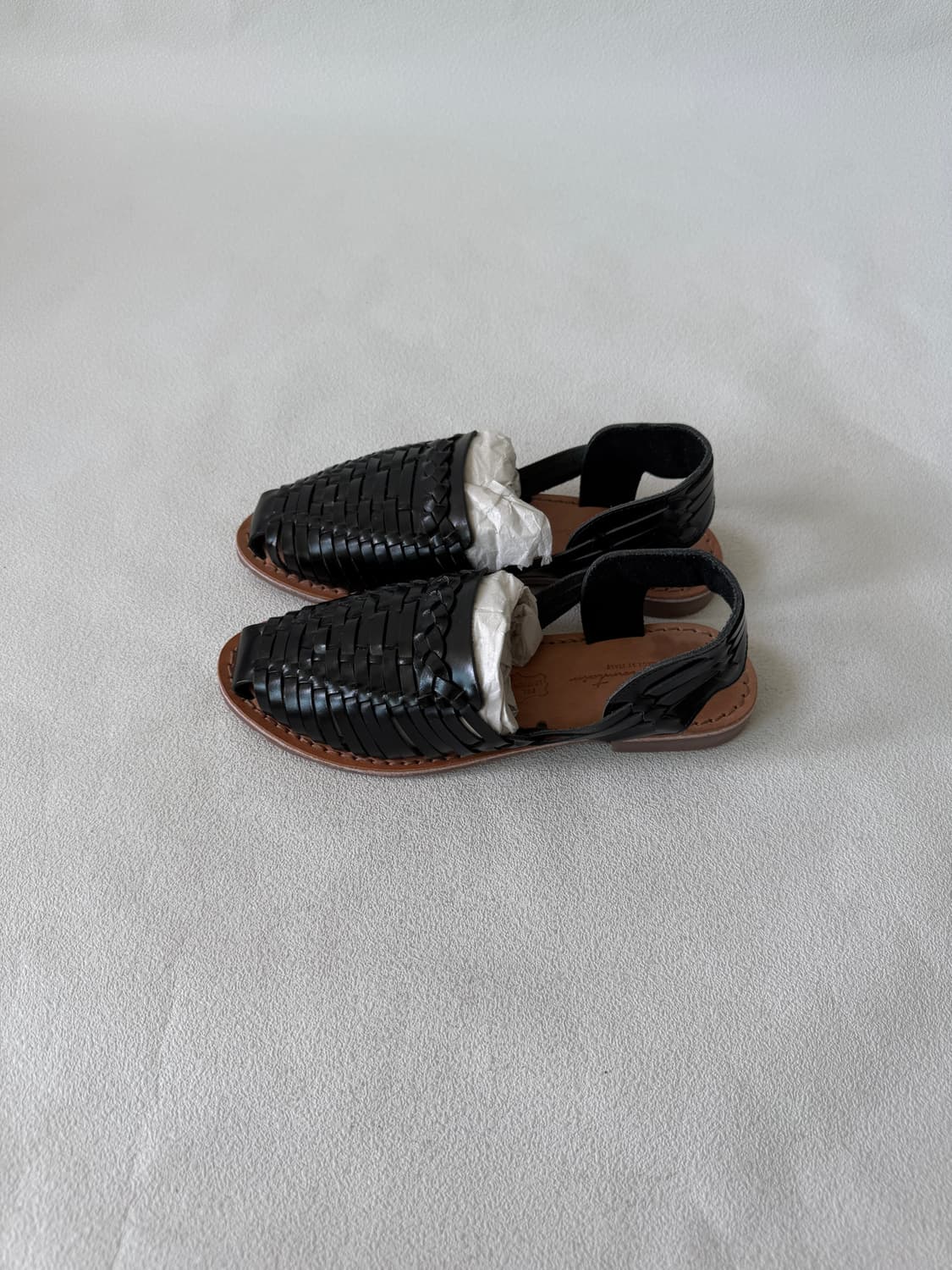 [EU37]Pre owned 레더 위밍 플랫 샌들 상품이미지4