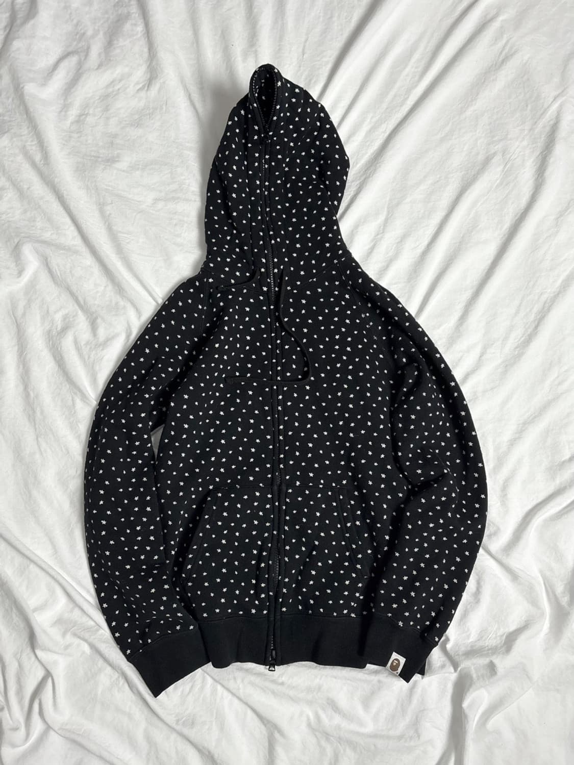 베이프 스타 블랙 후드집업 상품이미지4