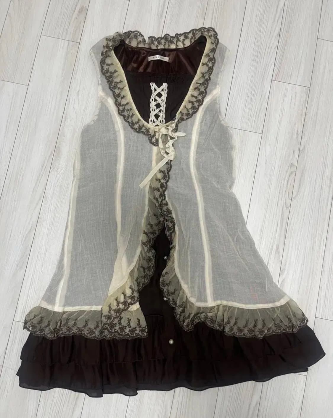 axes femme 엑시즈팜 레이스 뷔스티에 원피스 모리걸 갸루 상품이미지1