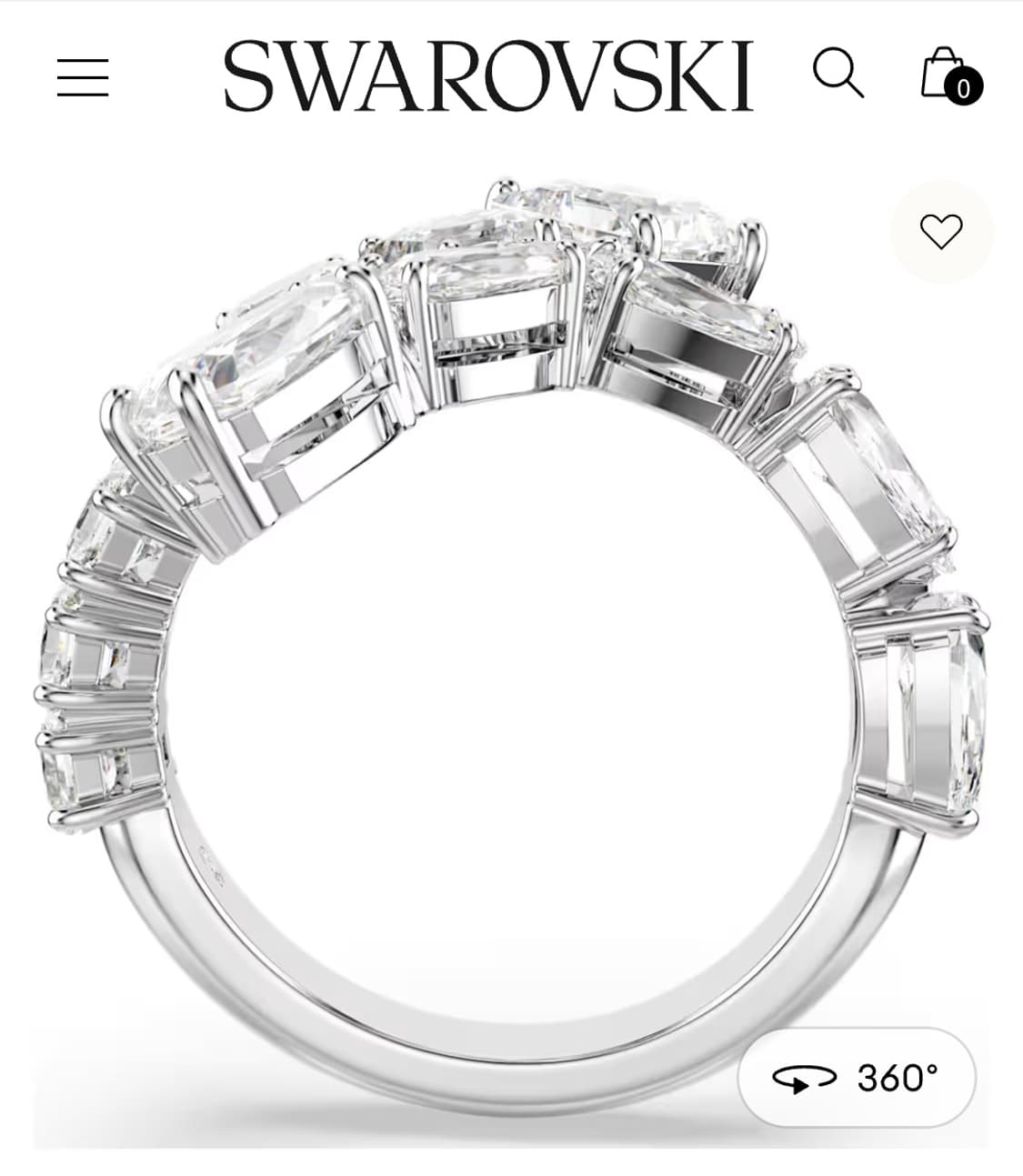 새제품)스와로브스키 믹스컷 52호 반지 정품 상품이미지5