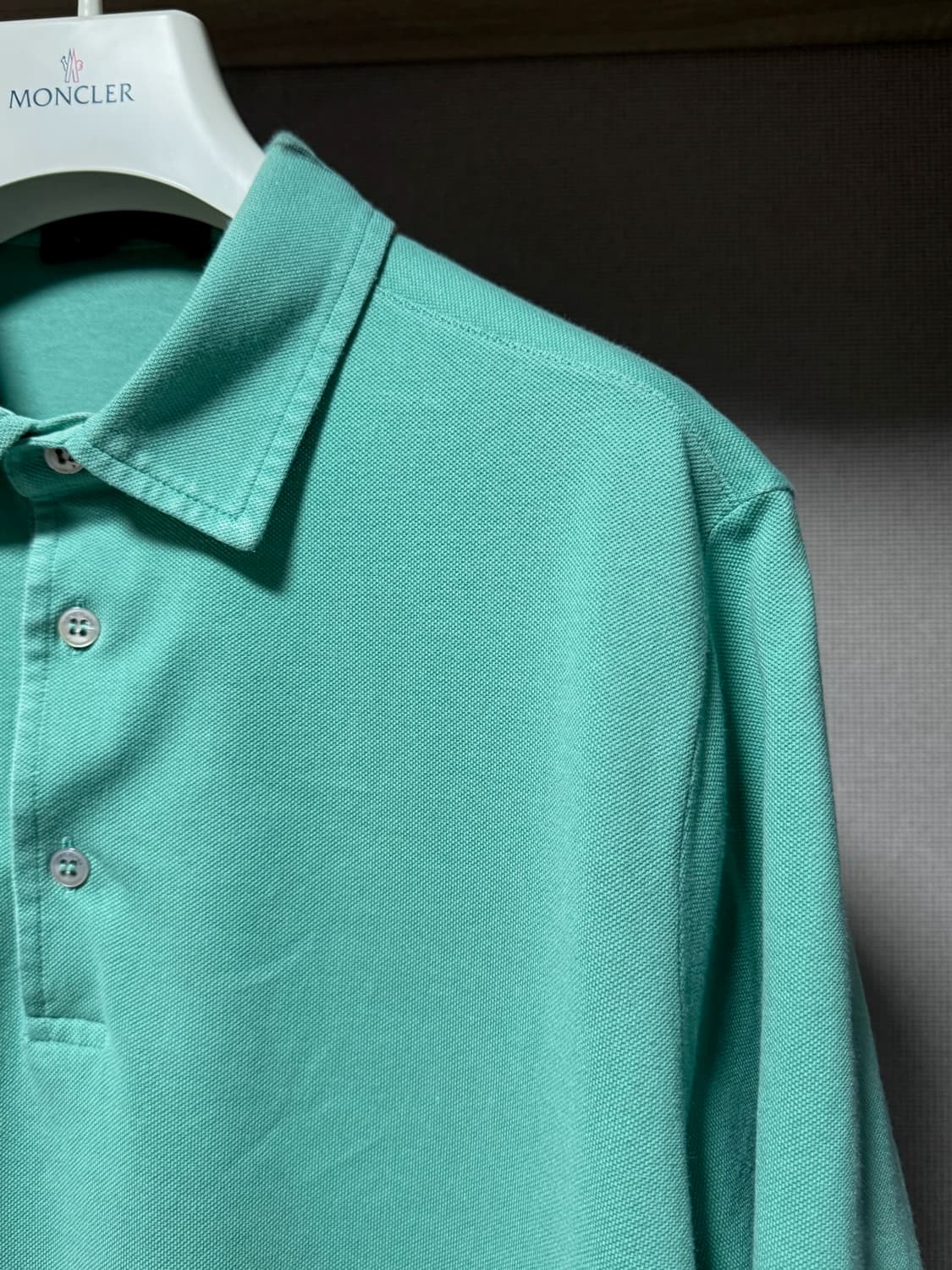 로로피아나 코튼 반팔 카라티셔츠 민트 L 상품이미지4