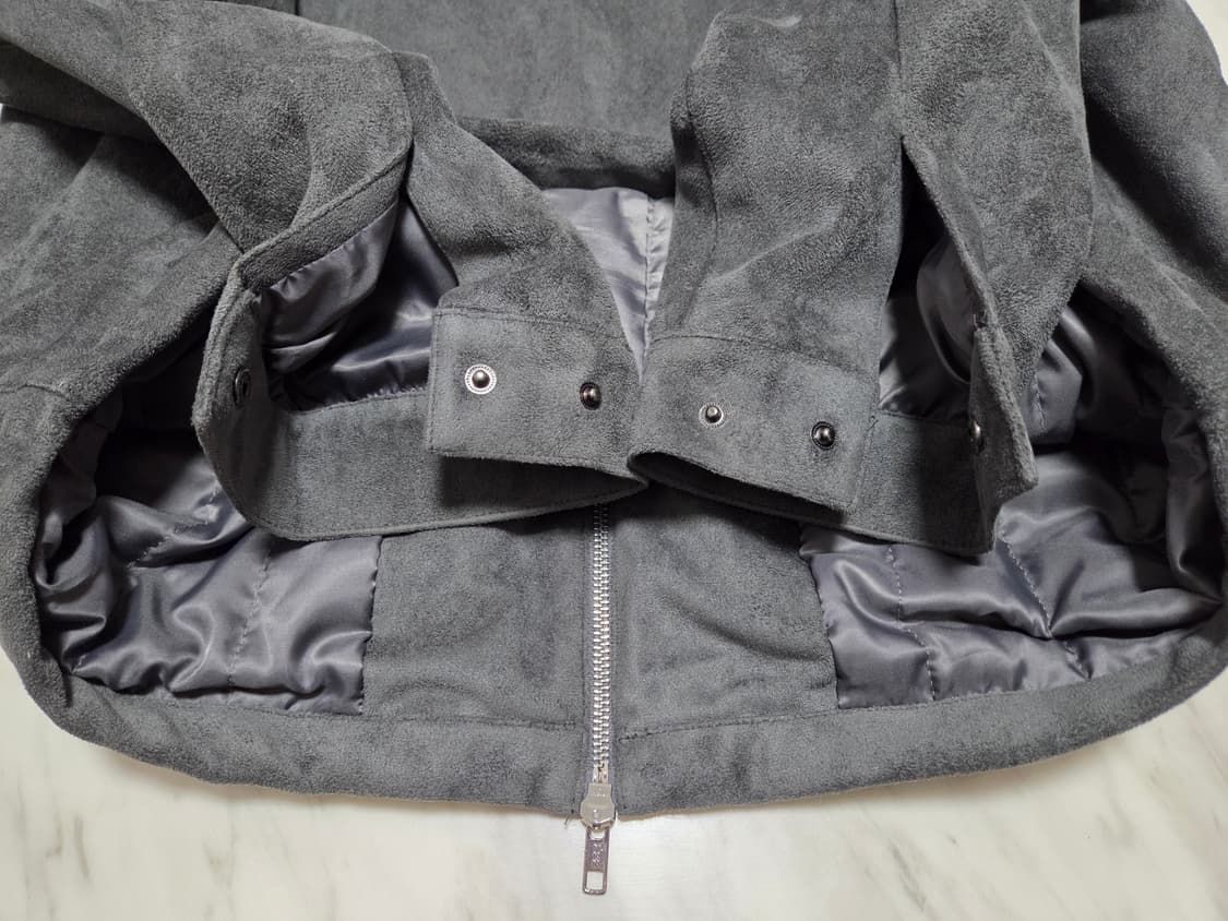 커스텀어클락 그레이 카고포켓 스웨이드 블루종 상품이미지3