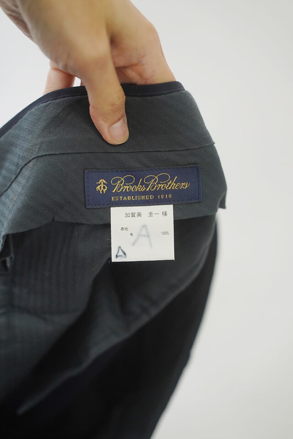 브룩스브라더스 스트라이프 네이비 슬랙스 상품이미지3