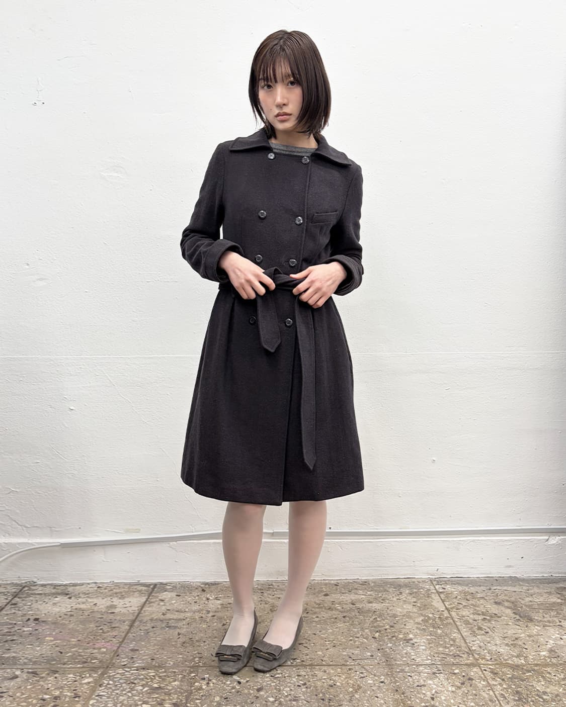 바네사 브루노 벨티드 더블 코트 상품이미지5