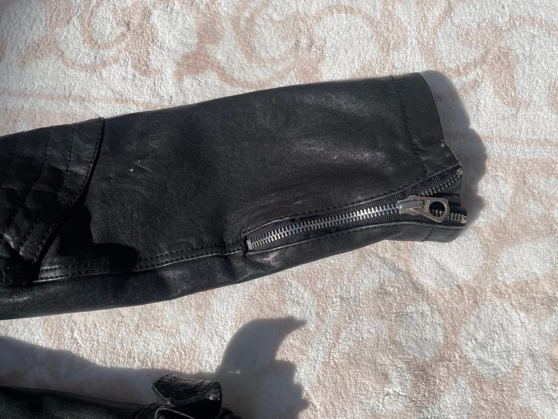 게스 y2k 블랙 라이더 레더자켓 상품이미지7