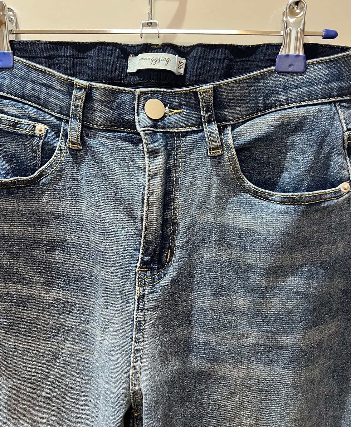 고고싱 자체제작 하이웨이스트 일자핏 완전스판 청바지 상품이미지3