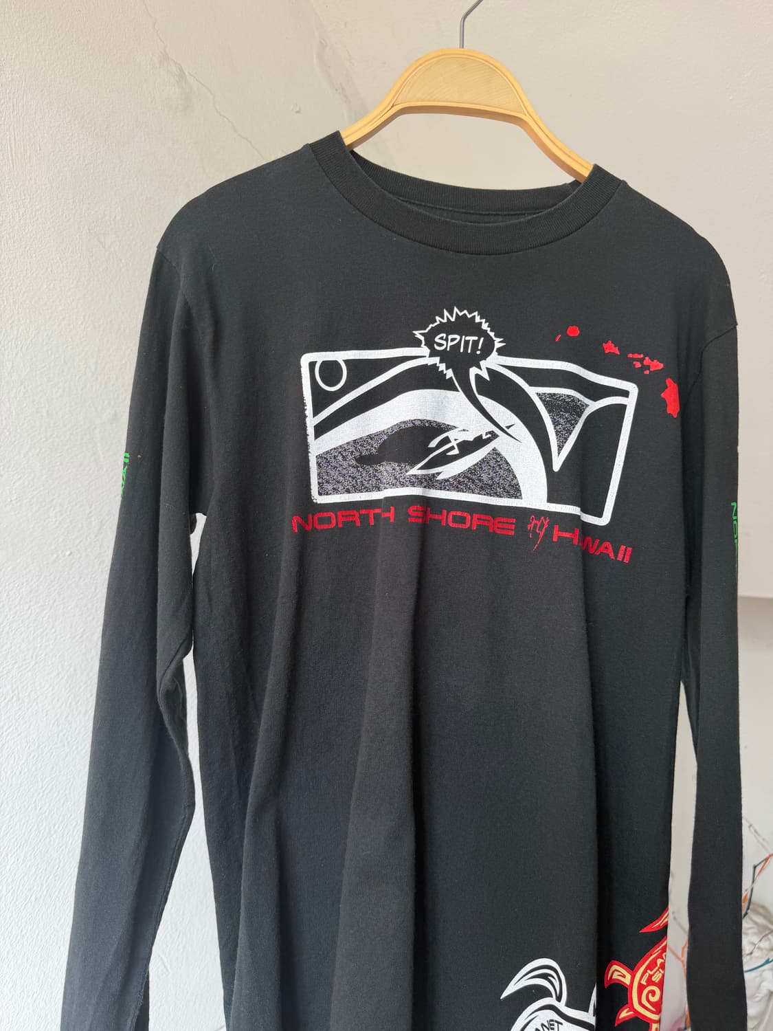 빈티지 프린팅 긴팔 서프 티셔츠 상품이미지2