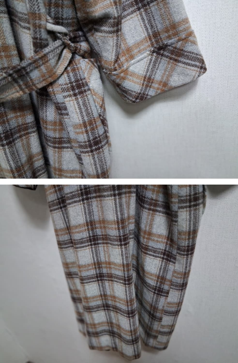 일본수입 빈티지 홈웨어 모직체크 나이트롱가운 남여100까지프리
모70 나 상품이미지8