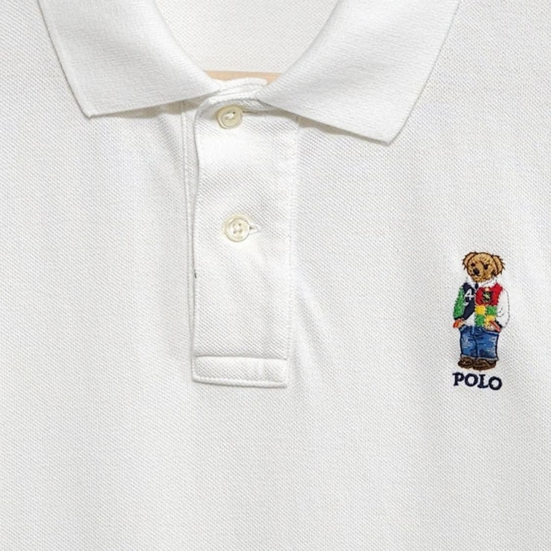 100 POLO 폴로랄프로렌 폴로베어 반팔 카라티 화이트 상품이미지2