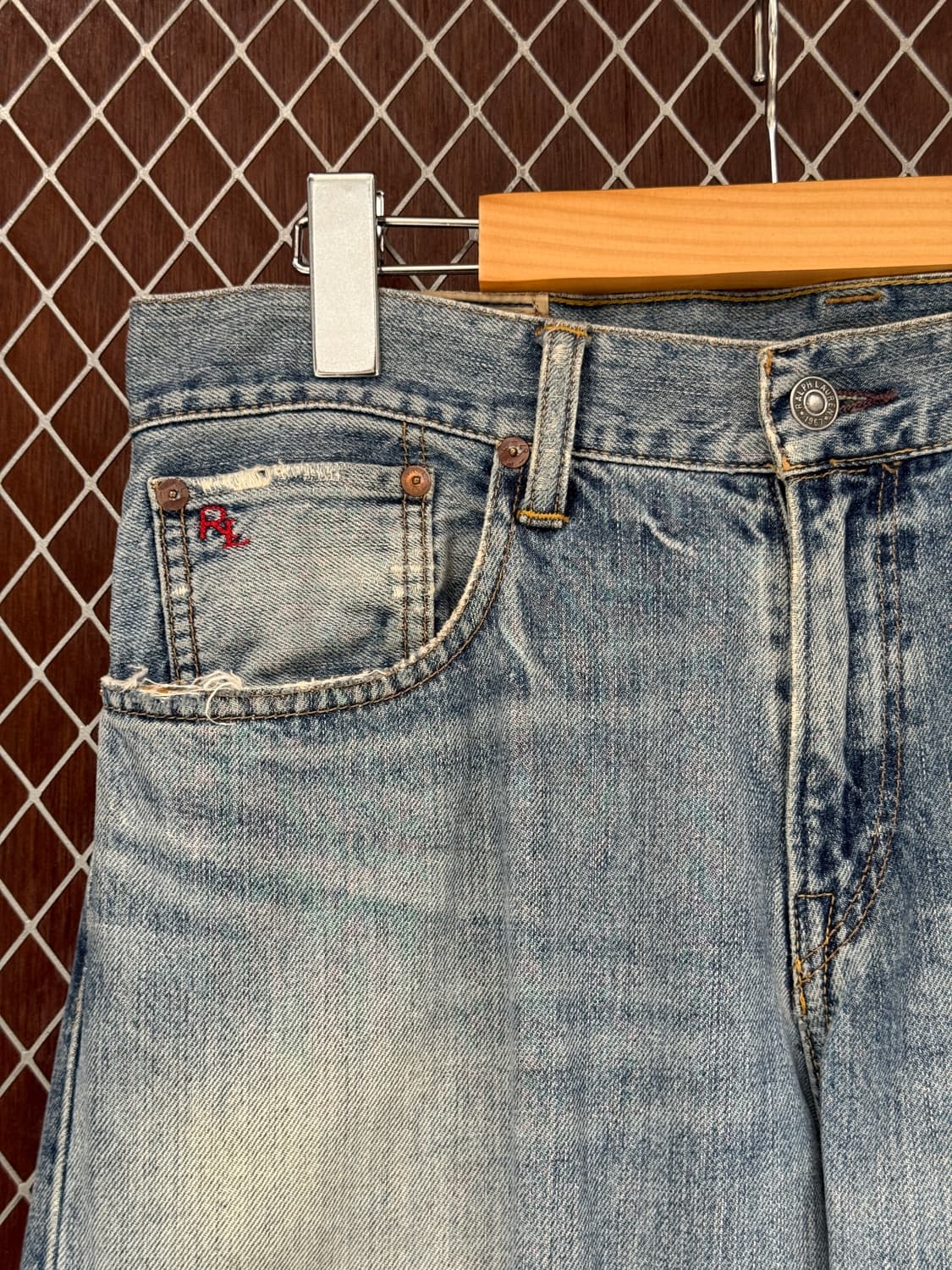 폴로랄프로렌 덩가리 연청 데님팬츠 32 상품이미지2