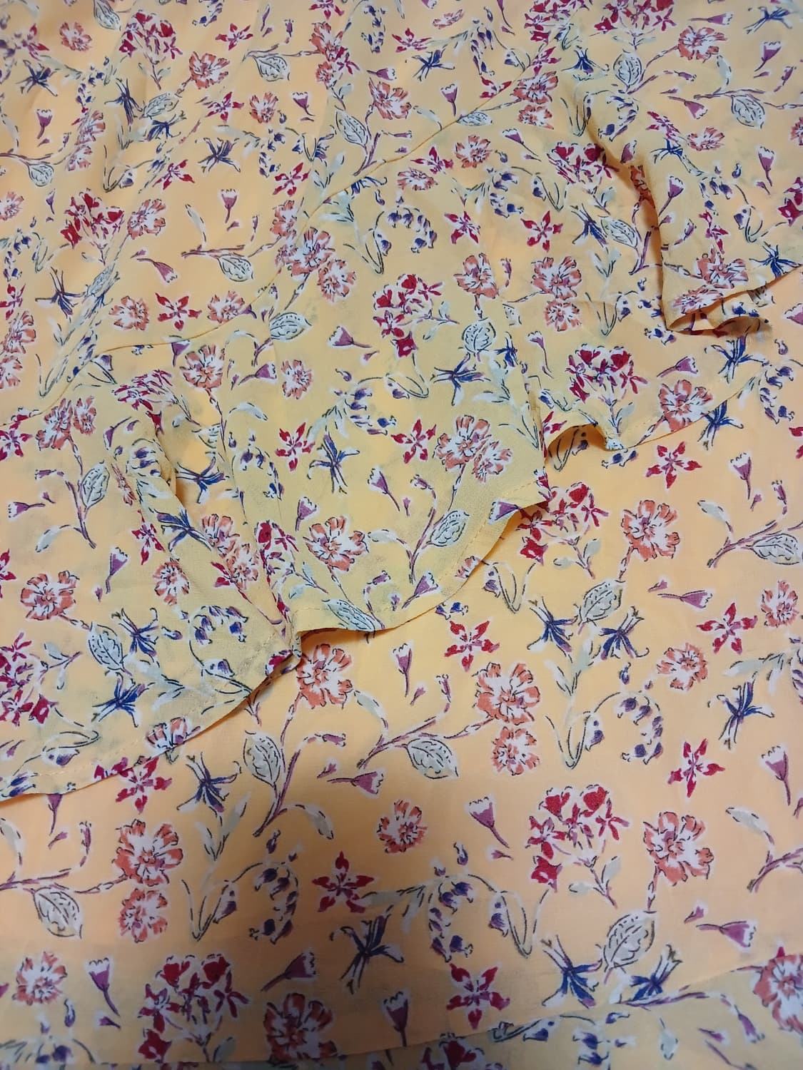 Gu 프릴 사선 플라워 스커트 상품이미지2