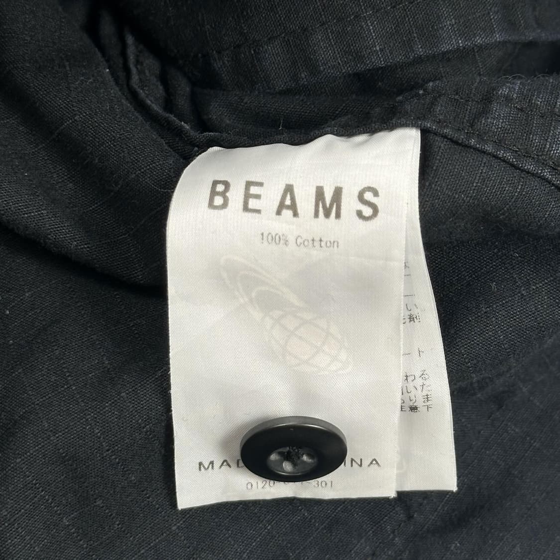 빔즈 재팬 블랙 워크 박시 반팔셔츠 (XL) 상품이미지6