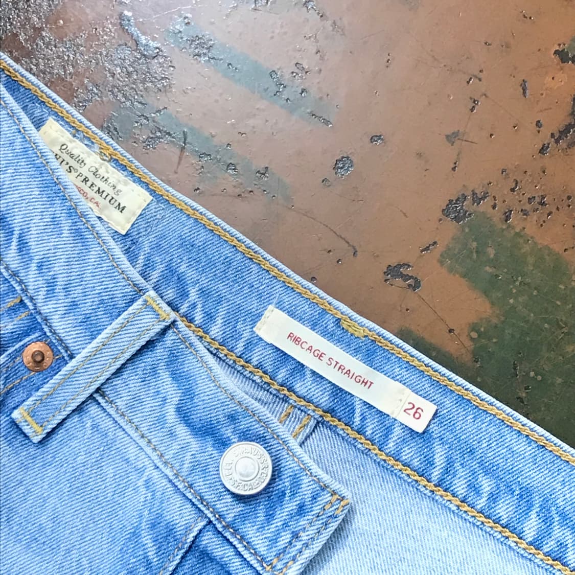 리바이스 연청 데미지 데님 팬츠 청바지 허리 27 사이즈 상품이미지5