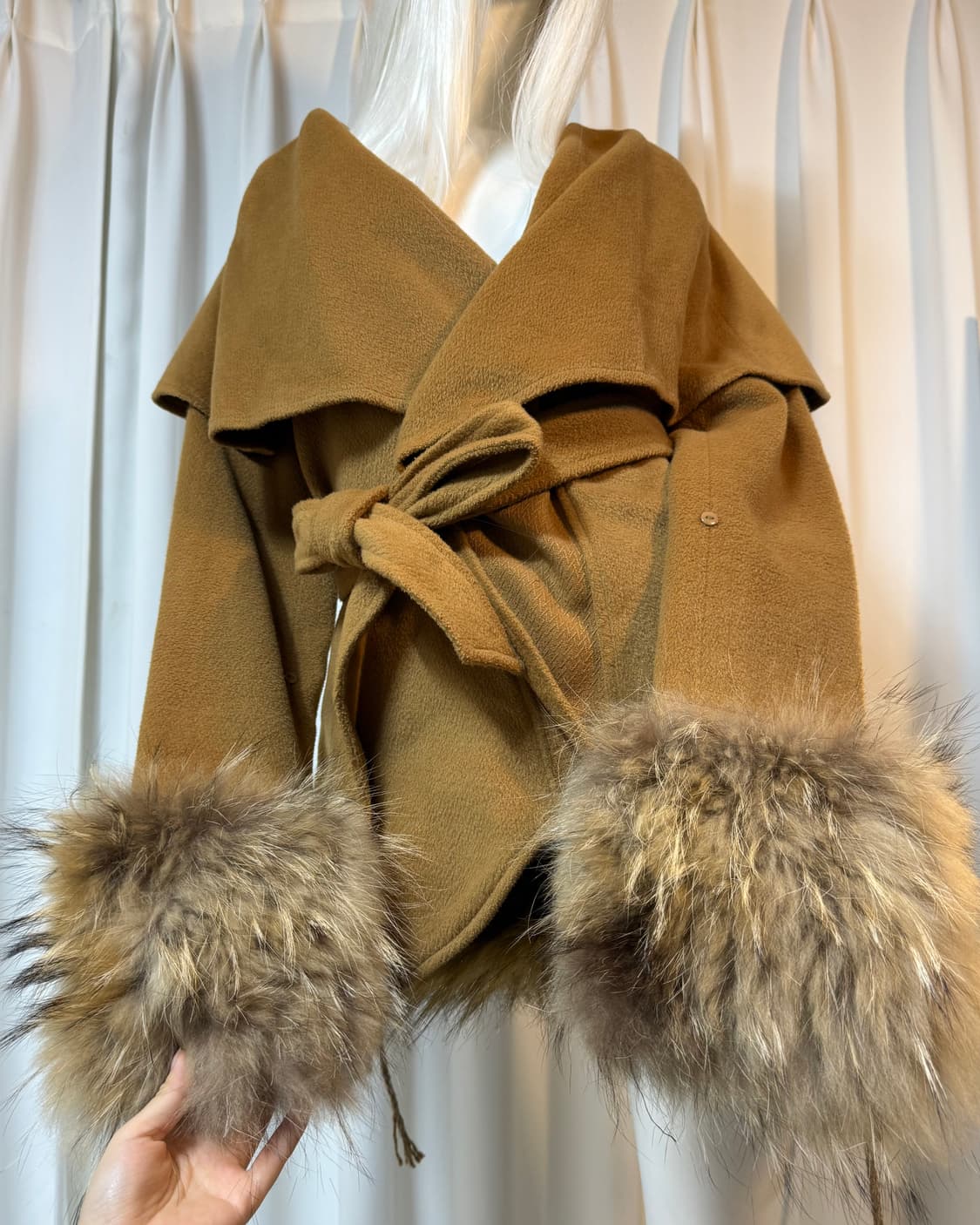 Cecil mc bee 갸루맛 라쿤 퍼 코트 상품이미지3