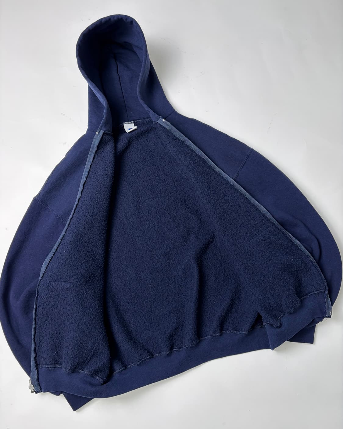 90s Russell Zip Up Hoodie (navy) 상품이미지7