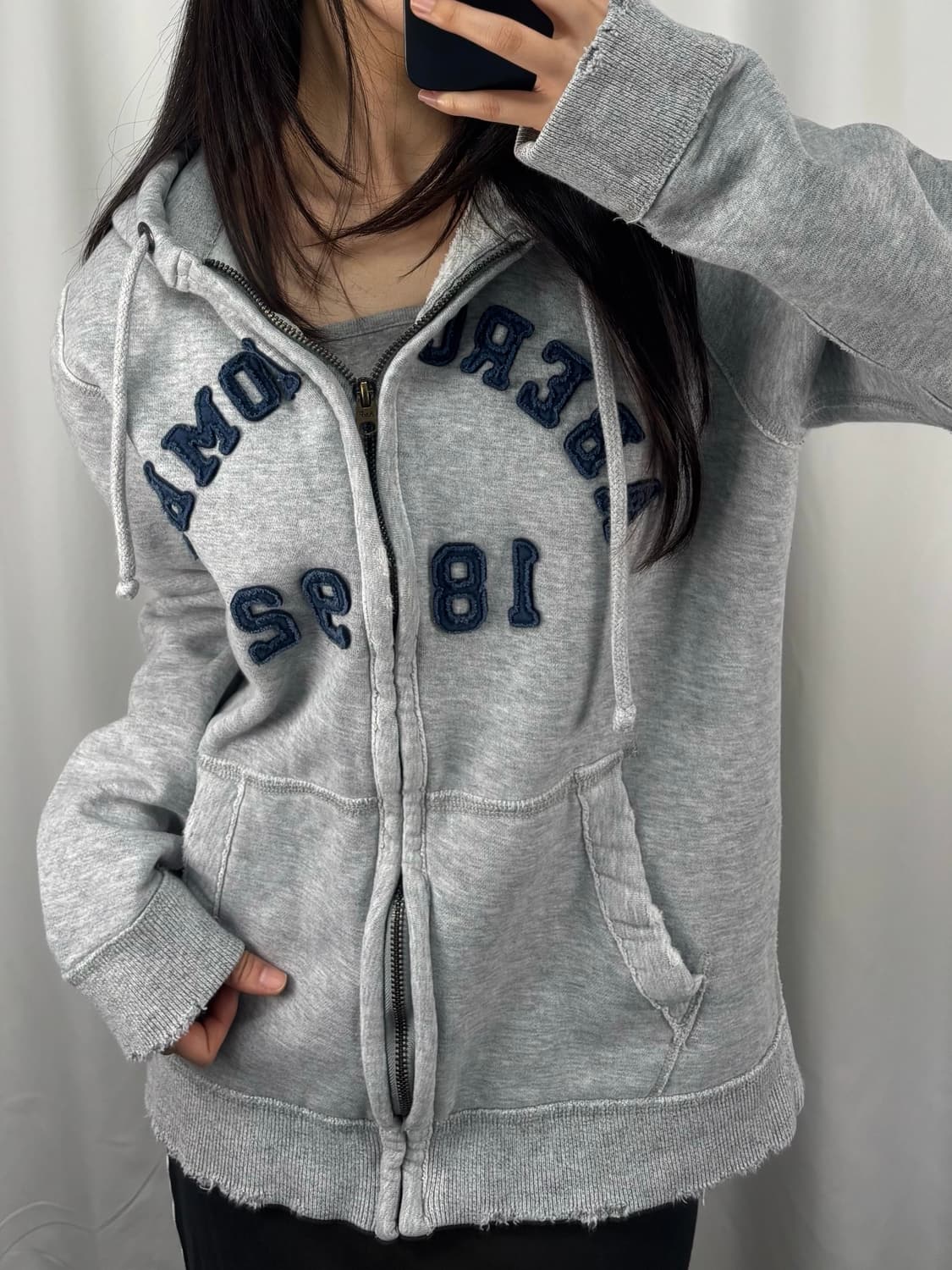 아베크롬비 그레이 후드집업 상품이미지2