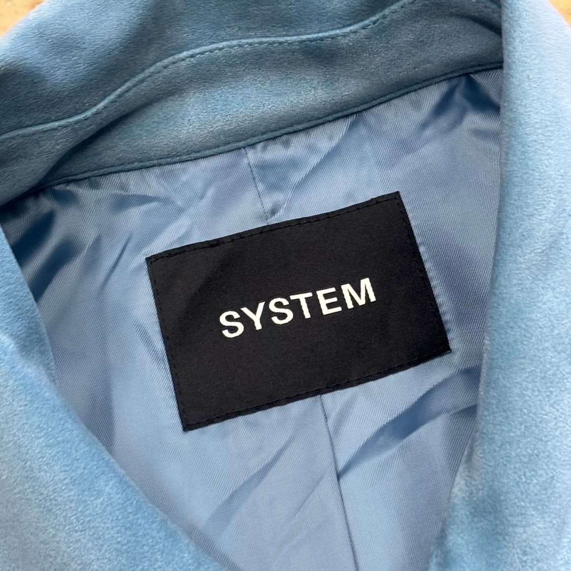 100 시스템 블루 스웨이드 자켓 상품이미지4