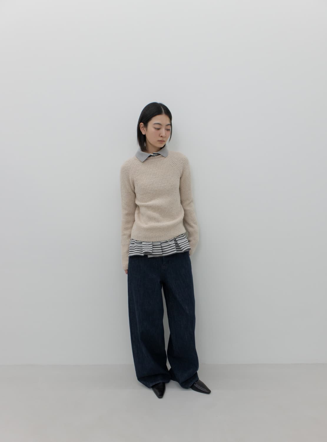 [GBH] 와이드 데님 인디고 S size 상품이미지3