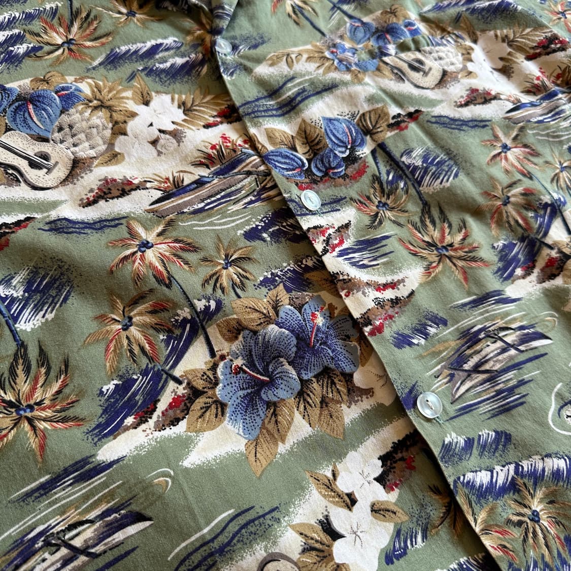 Vintage Hawaii made Hawaiian 1/2 shirts 상품이미지4