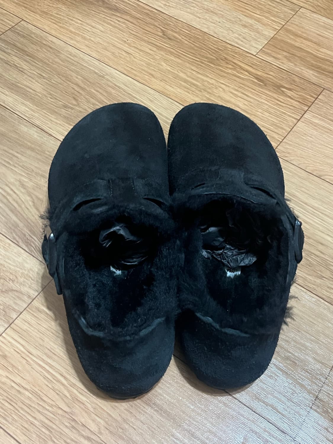 버켄스탁 런던 셔링 스웨이드 레더 블랙 레귤러 상품이미지5
