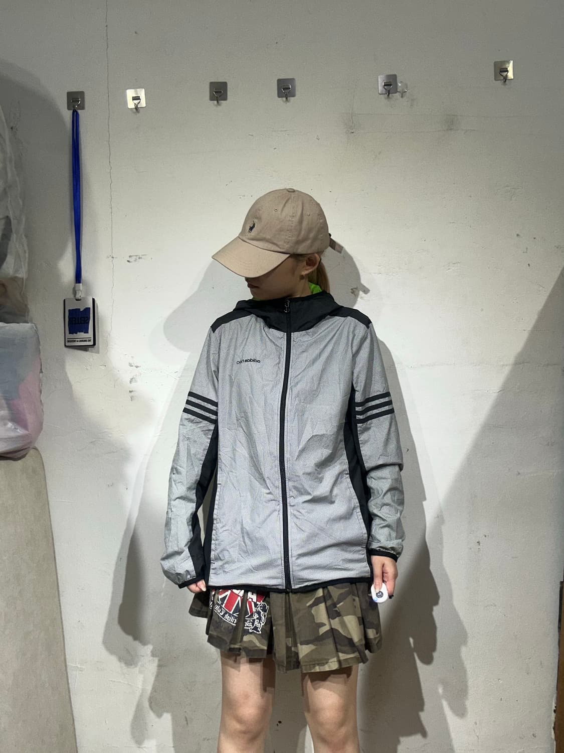 아디다스 그레이 블랙 삼선 후드 트랙탑 져지 M 상품이미지2