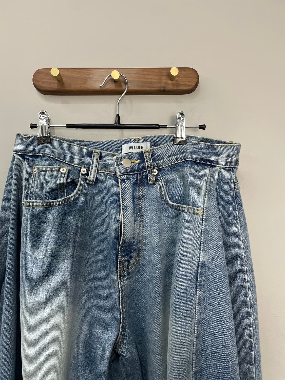 뮤즈 벌룬핏 와이드 데님 팬츠 H1554 상품이미지4