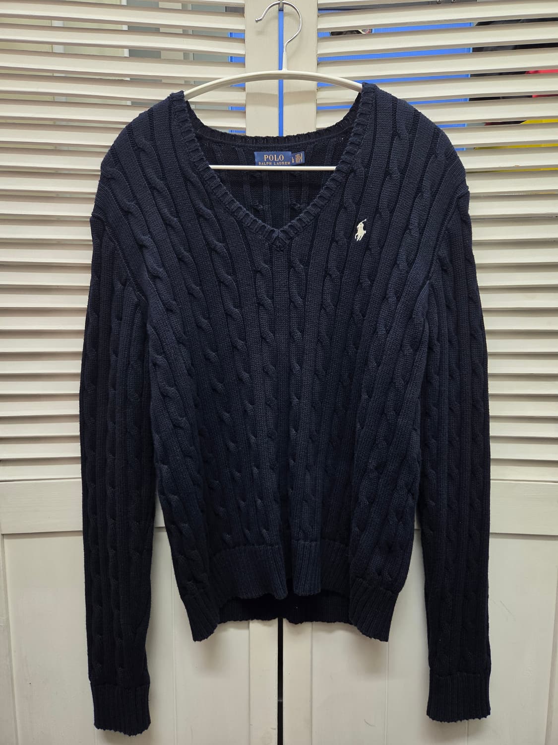 폴로 랄프로렌 꽈배기 브이넥 니트 상품이미지1