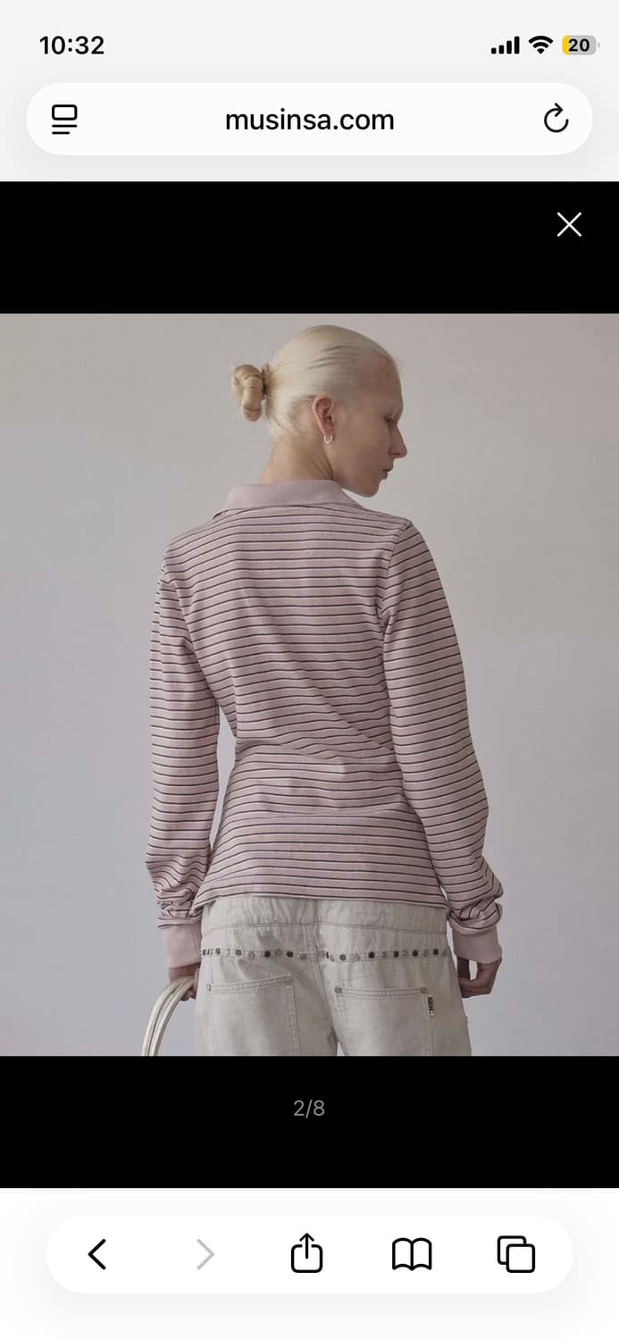 스컬프터 셔링 테니스셔츠 핑크 상품이미지2