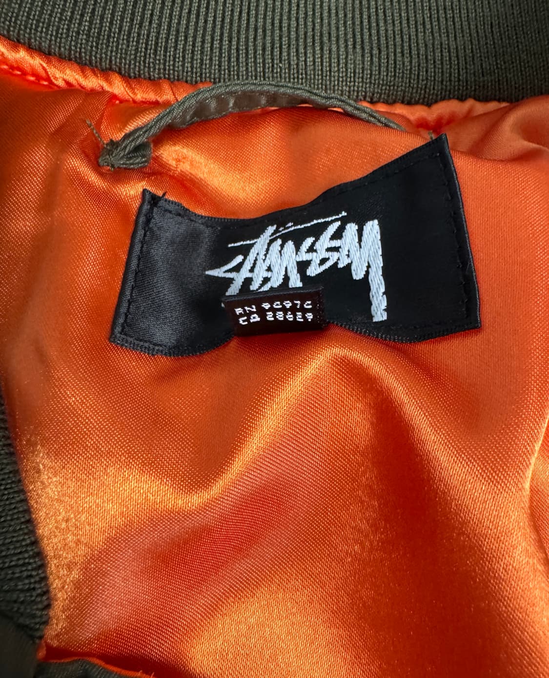 STUSSY X CDG 스투시 X CDG MA-1 마원 봄버 자켓 S 상품이미지6