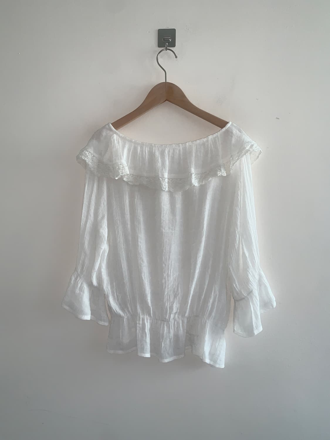 Leah lace ruffle blouse 상품이미지5