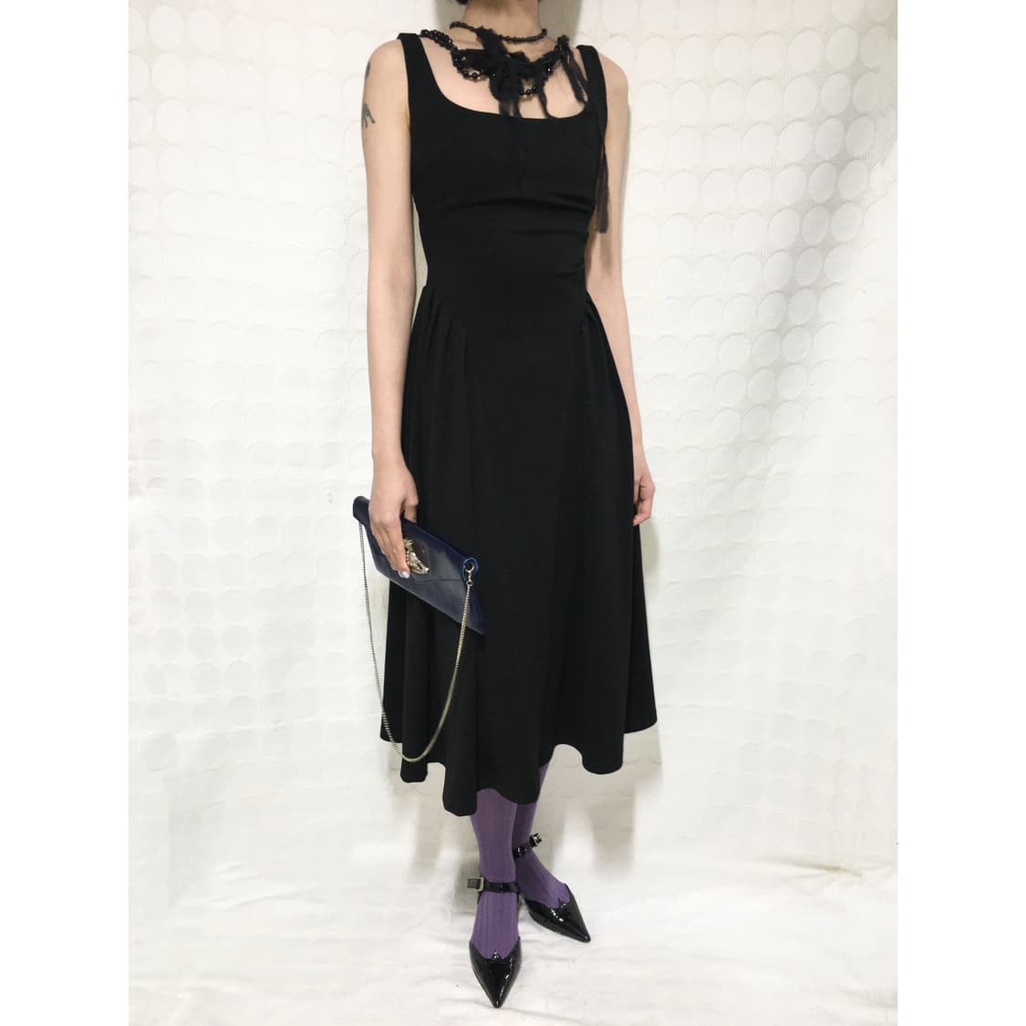 빈티지 드레이핑 원피스 상품이미지1