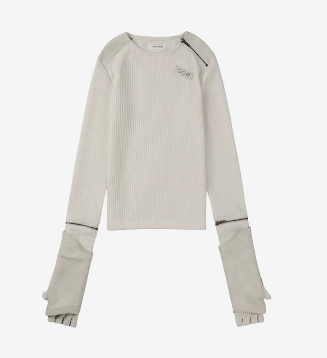 보니앤키예 Detachable Zipper Leather Top (Ivo 상품이미지1