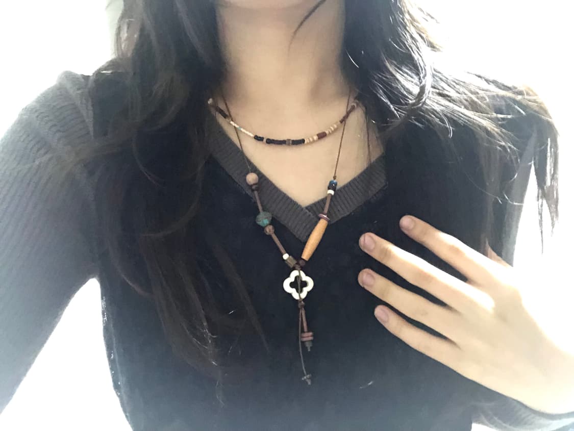 [휘마쿠마] 숲의 기도, 드롭 목걸이 상품이미지5