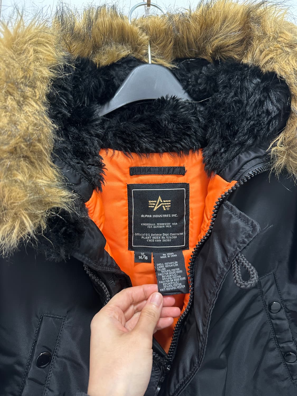 Alpha Industries N3B fur black parka  상품이미지6