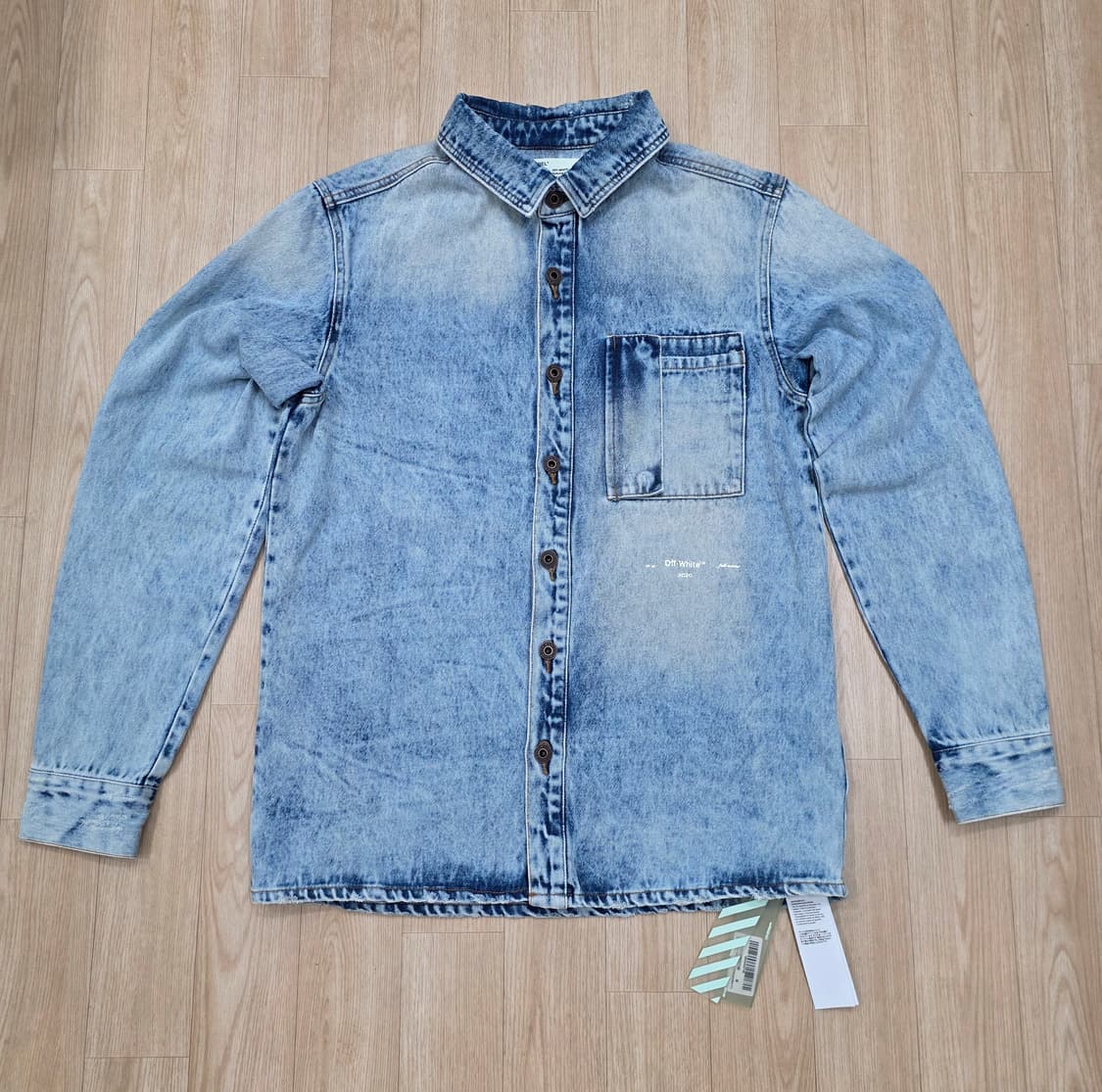 (새상품) 정품 19FW 오프화이트 데님 셔츠 자켓 M 상품이미지1
